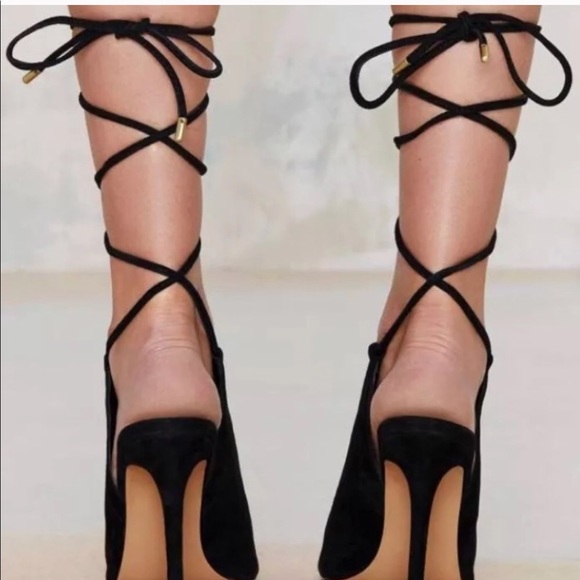 Price Drop Steve Madden Sophie Black Tie up sz 8 - Picture 3 of 7